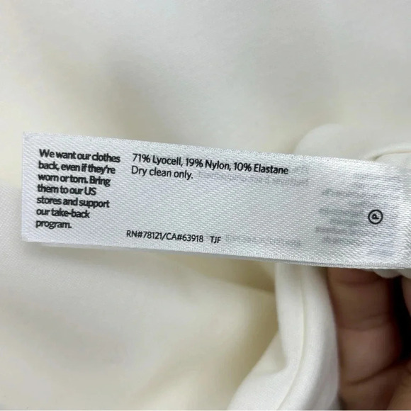 Eileen Fisher Women Office Wear Ivory Flex Tencel Ponte Zip Jacket Blazer Sz S - Picture 12 of 12